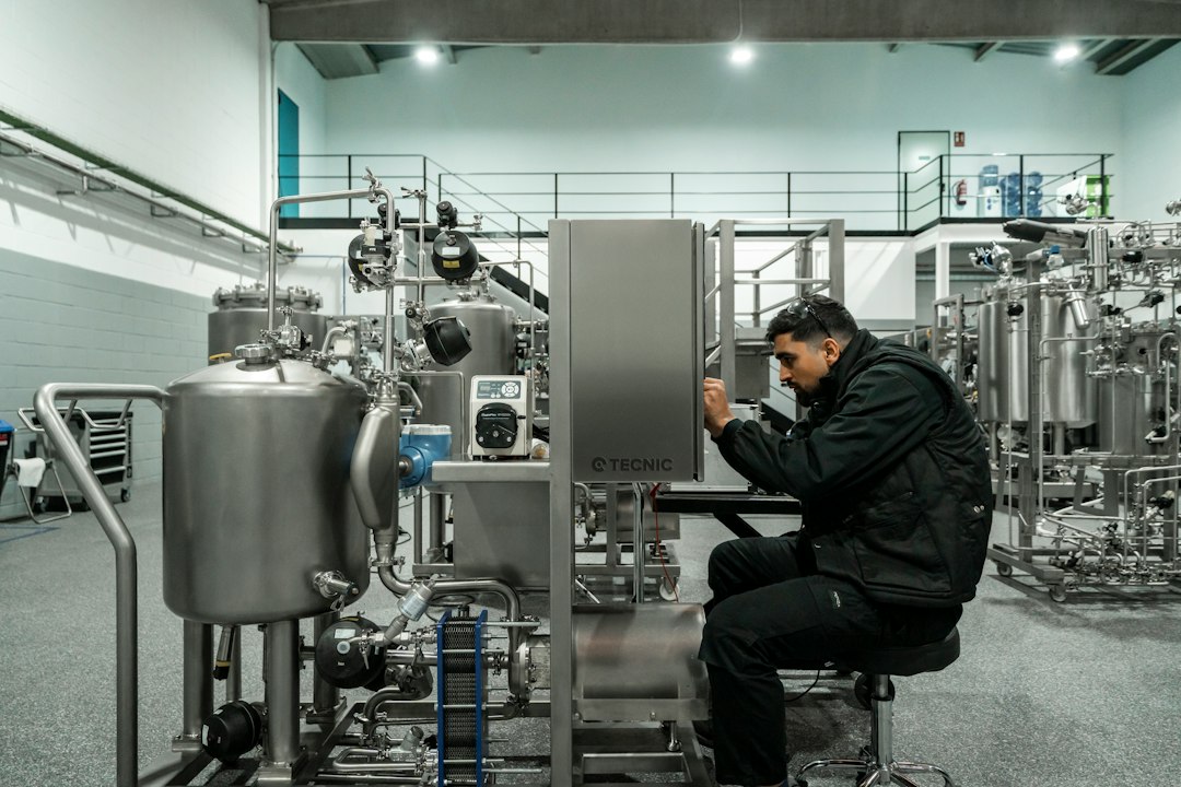 Industrial process equipment representing chilled water piping works